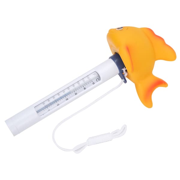 Pooltermometer Guldfiskformet Flydende Temperaturmåler med Skalaer til Swimmingpool