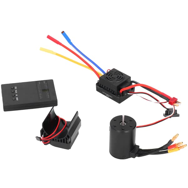 3650 3100KV Børsteløs Motor 60A ESC Programmeringskort Køleplade til 1:10 RC Bil