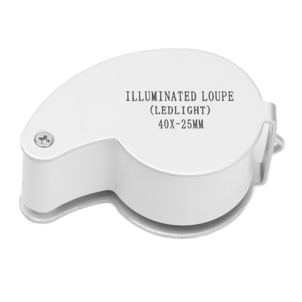 Smykkeforstørrelsesglas 40X bærbar belyst smykkelup forstørrelsesglas til detektering af identifikation