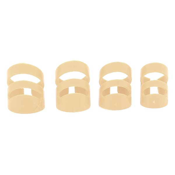 4st Gitarr Fingerplektrum Fingerspets Skydd Instrument Tillbehör Set Kit för Bas Banjo Beige