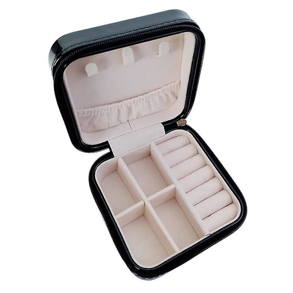 Mini Smyckesresefodral PU-Läder Organiser Liten Bärbar Smyckeshållare för Ringar Örhängen Halsband