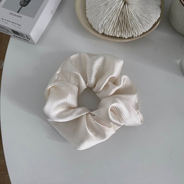 Hiusdonitsit Hienostuneet Kiiltävät Pehmeät Mukavat Hiussidokset Scrunchies Poninhäntäpidike Hiushuiput Naru Tytöille Suuri Valkoinen