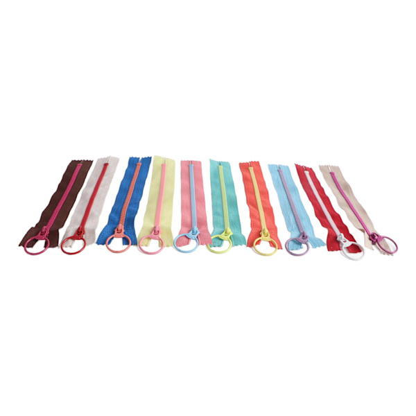 10 stk DIY veske Glidelåser for sying 10 farger Resin Glidelås Skillejakke Glidelåser for klesvesker Hjemmetekstil 7,9 tommer