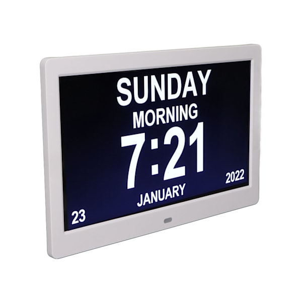 Digital fotoram 10 tum 1024x600 LCD väckarklocka fjärrkontroll 100-240V för hem EU-kontakt
