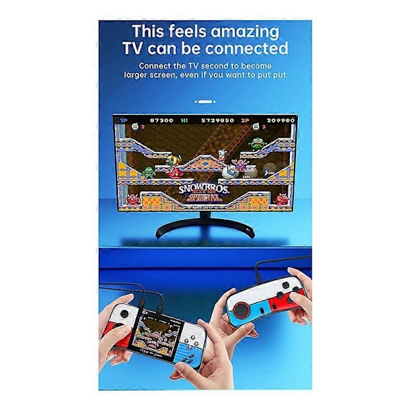 G9 Videospilkonsol+2 Håndtag 3.0 Tommer Gamepad (A)