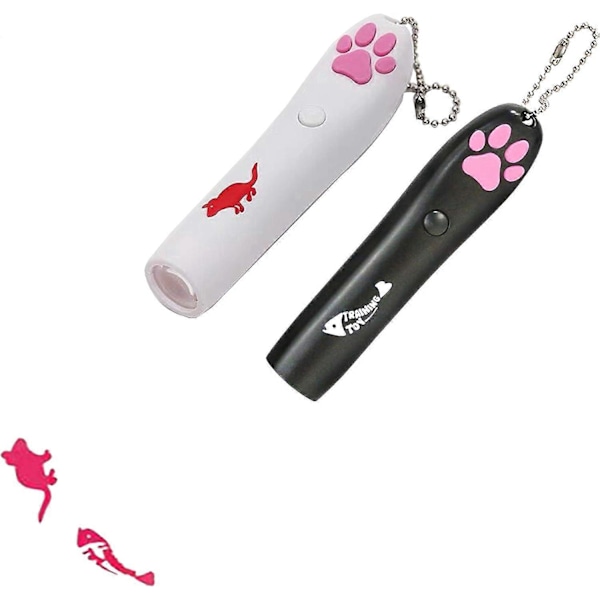 Cat Catch LED Projektor Jageleke Interaktivt Leke for Kjæledyr (Pakke med 2)