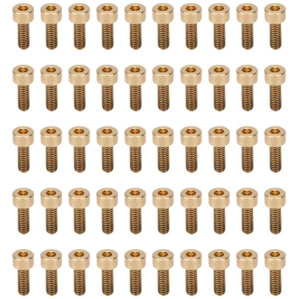 50 stk hette sekskantskrue kobberfeste maskinvareverktøy Industrielle rekvisita M4M4x11