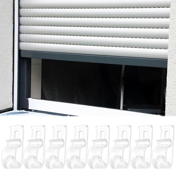 8 Pieces Roller Blind Safety Clips Bead Chains Roller Blind Fastening Hooks Roller Clips (Screws Included)