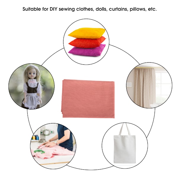DIY sy bomull linne broderi tyg tyg kläder tillbehör hantverk enfärgad för heminredning18#