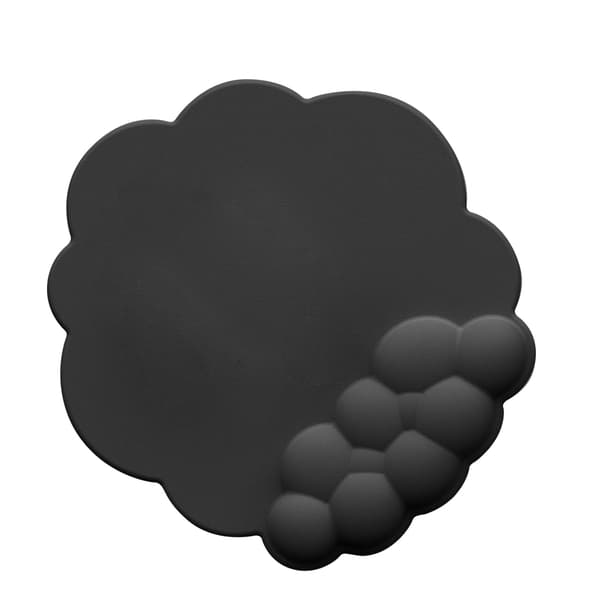 Sky Mousepad med Håndledsstøtte - Hukommelsesskum, Anti-Skrid, Ergonomisk Håndledsstøtte til Computer, Laptop, PC Gaming, Sort