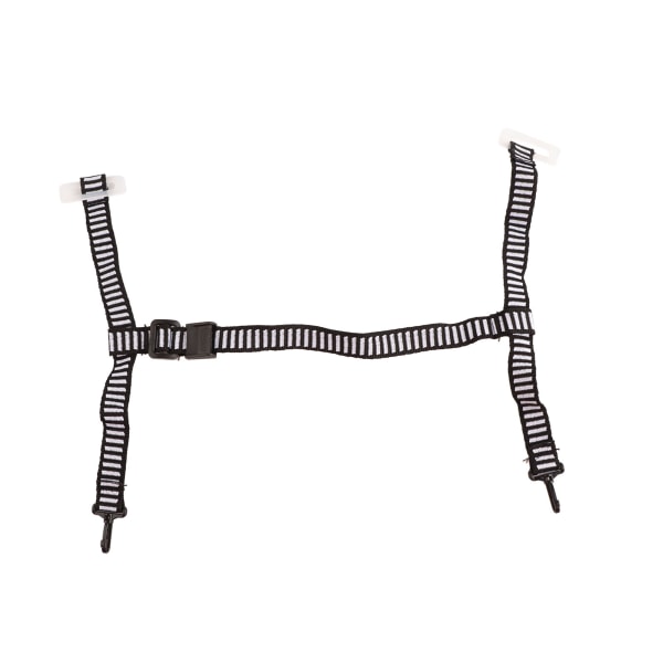 Hard Hat Hakestropp Y-form 28 cm Utvidbar Sort Hvit Fargeblokkering Universal med 4 festepunkter for sikkerhetshjelm