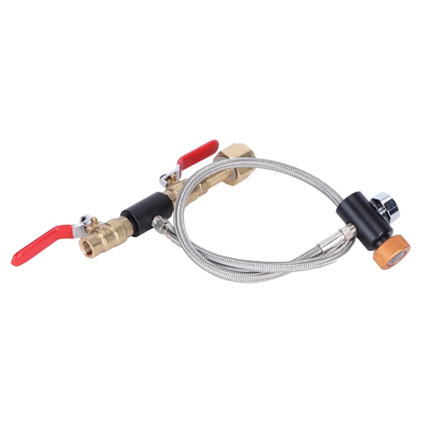 CO2 Universal Ekstern Slange Adapter G5/8-14 24in Dobbel Ventil Soda PTFE Slange med ASA3000psi Måler