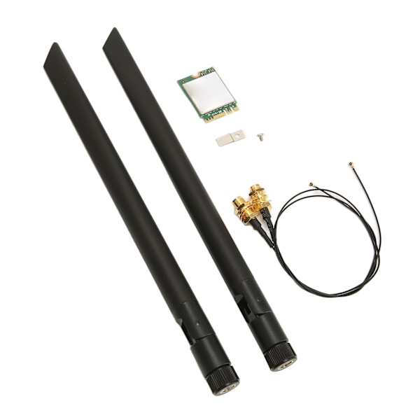 Trådløst kort WIFI6E 5374M Gigabit 5G Dual Band NGFF BT 5.2 M2 Interface Wifi-kort med antenneforbindelseskabel Enkeltkortkabelantenne
