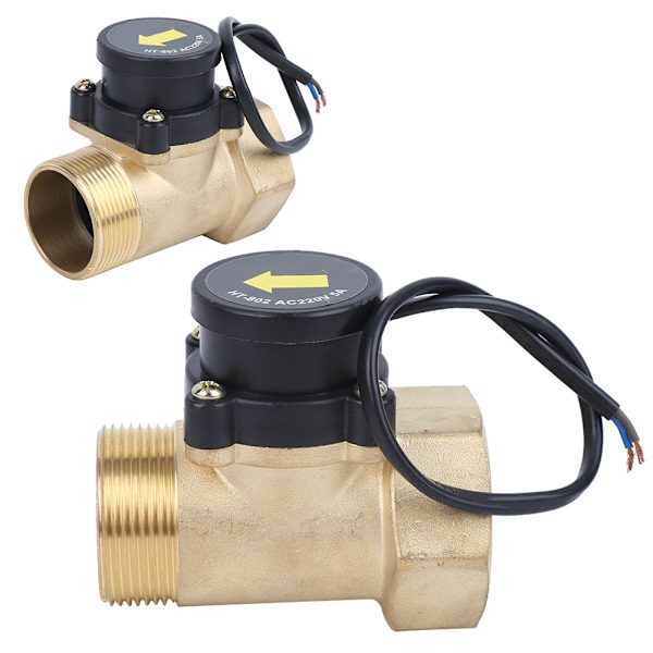 Vandpumpe Flowsensor Messing Elektronisk Tryk Automatisk Kontrolkontakt 1,5 tommer HT-802 220V