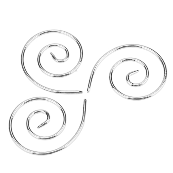 3 st spiralkabel sticknål Lättviktig bekväm rostfritt stål hushållssticknål för gör-det-själv-sjalar Sjalar Mössor Silver