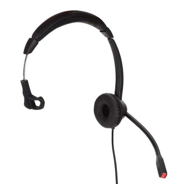 RJ9 Single Ear Headset Mobiltelefon Headset med Mic Mute høyttalervolum og 6-hastighets linjesekvensjustering