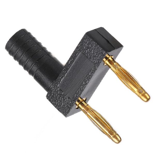 10 STK U52 2 mm Bananstik Dobbeltrækket kortslutningsstik DIY-kabelstik 10 mm Mellemrum Sort