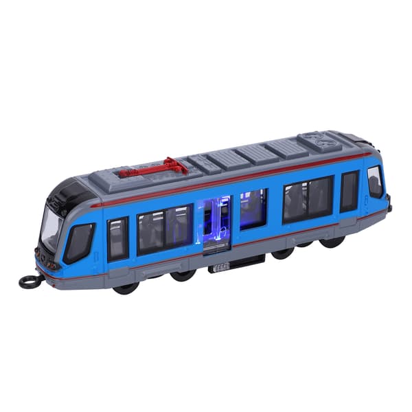 1:90 Barn Alloy Simuleringsbilmodell, Trekkbil Lekebil Dekorasjon med Lyd Lyseblå