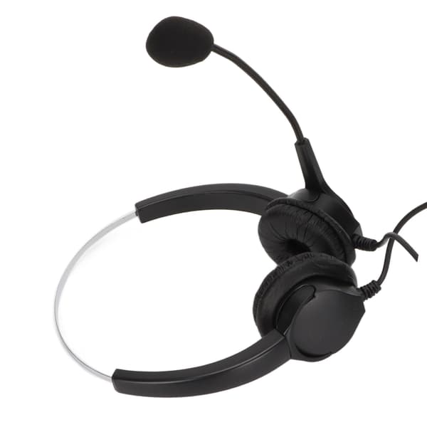 Call Center Headset 3,5 mm stik kablet computerhovedtelefon med støjreducerende mikrofon til telefon, bærbar computer, pc, tablet