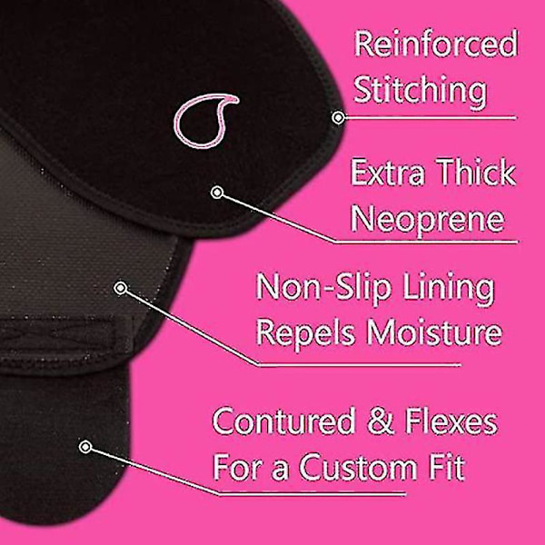 Sweet Sweat Justerbar Mavebælte Shapewear til Mænd og Kvinder S Sort