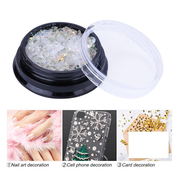 Nagelkonstdekoration Jul Strass Legering Paljett Mix Manikyr Dekaler #01