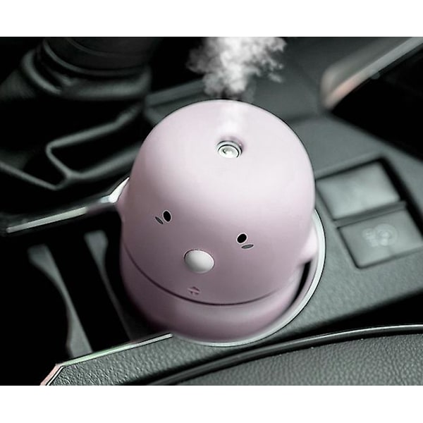 Mini Sjov Luftfugter Pink, Natlysfunktion, Automatisk Slukning, Støjsvag 140*50*60mm