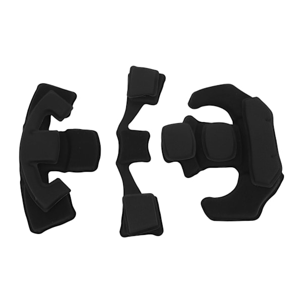 3 stk. Memory Foam Pad Beskyttende Svampeforing Hjelmpolstringssæt til Universal Motorcykel Scooter Cykel Hjelm Sort