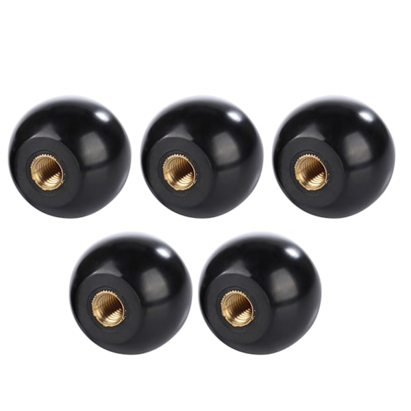 5 Styck Svart rund kula Bakelit Spak Knopp M8*32 Byte av verktygsmaskin