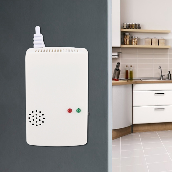 Husholdnings Gas Alarm Detektor Loft Naturgas Lækage Sensor Hjem Sikkerhed EU Stik 220V