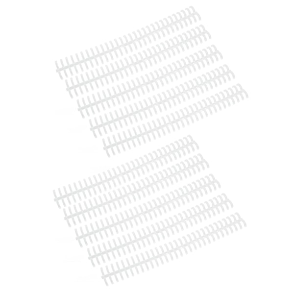 10 st bindande ryggar spiraler spolar kammar 30 hål plastlist för lösblad 1/2 tum diameter transparent