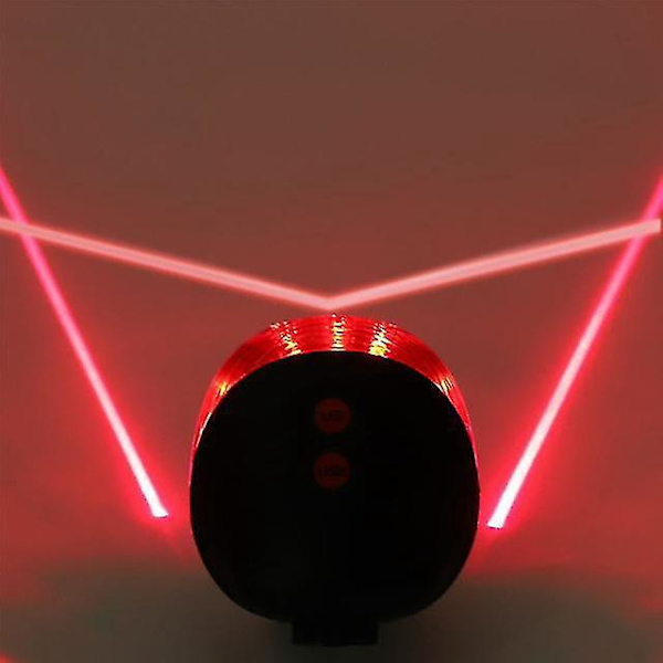 Polkupyörän takavalo, jossa vedenpitävä LED-laser varoituspunainen tähti 2
