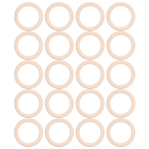20st Trä Baby Naturliga Bandringar Gör-det-själv smycken Circle Hänge Hantverkstillbehör 70 mm