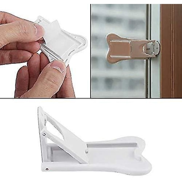 4-pack Barnsäkerhet Skåpdörrar, Baby Skjutdörrlås med Självhäftande Pad