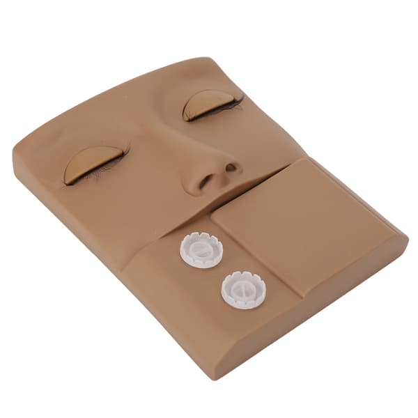 Vipper Mannequin Hode Utskiftbart Øyelokk Vippe Forlengelse Praksis Sminke Trening PVC Kaffe