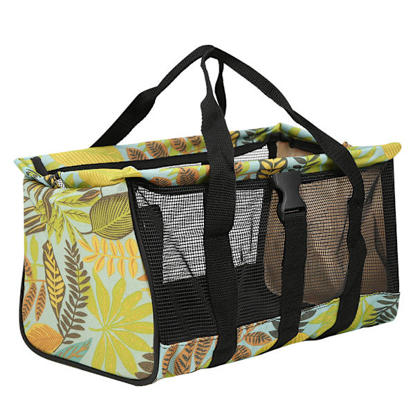 Havearbejdsredskab Opbevaringspose Mesh Opbevaring Håndtaske til Havearbejdsredskaber Legetøj 30x20x20cm Gule Blade
