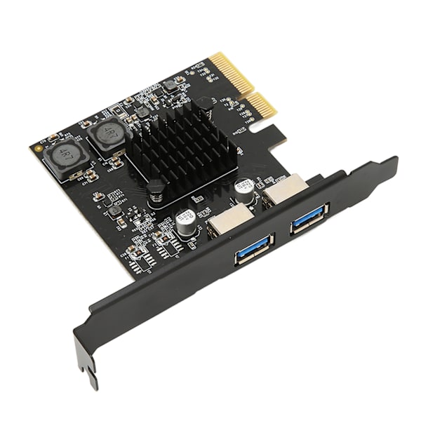 PCIE til USB3.1 udvidelseskort 10 Gbps stabil høj hastighed PCIE til 2 port USB3.1 Gen 2 værtscontroller udvidelseskort