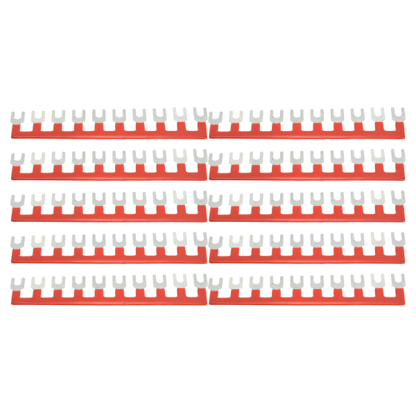 10 stk Barrier Gaffel Type Stripe 400V 25A PVC kappe Kobber Materiale TB Jumper Block Terminal Strips til husholdningsapparater TB 2510