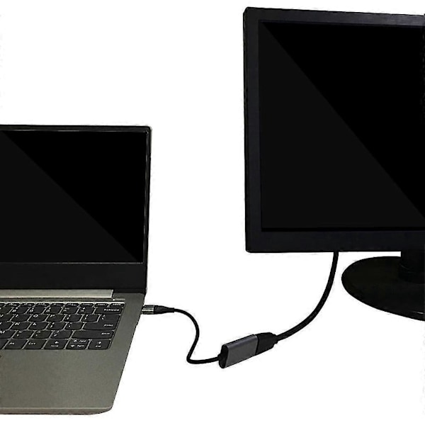 Type-c+usb Til Hdmi-kompatibelt Adapterkabel Til Mobiltelefoner Tablets Android