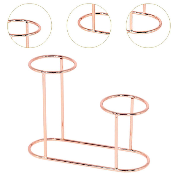 Glasboll Ställ Heminredning Järn Centerpiece Utrymmesbesparande Sockel Bollhållare Roséguld