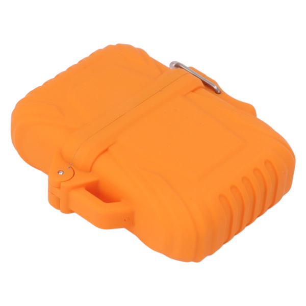 2 stk. lommelygte lighter etui IP56 vandtæt sikker bærbar lommelygte lighter cover til udendørs camping rejse orange