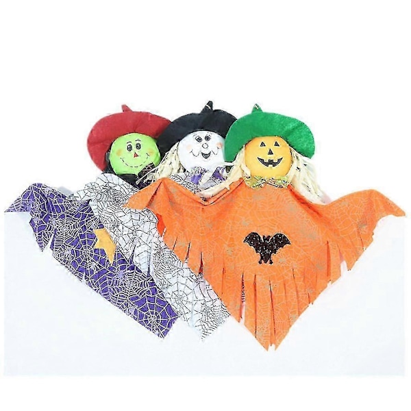 Halloween-koriste kurpitsa lepakko variksenpelätin nukke koristeet ovenripustin etukuistille kummitustalo roikkuva sisustus violetti nukke