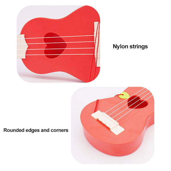 Børne Ukulele Guitar Simuleringsinstrument med 4 Justerbare Strenge Mini Guitar til Færdighedsforbedring Børn Legetøj til Tidlig Læring