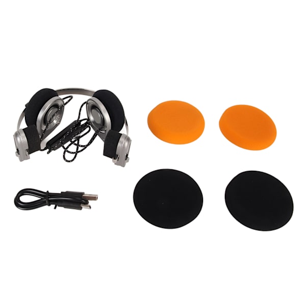 Retro Bluetooth-headset BT5.2 Foldbart Letvægts Bærbart Trådløst Bluetooth-hovedtelefon til Mobiltelefon Tablet Sølv