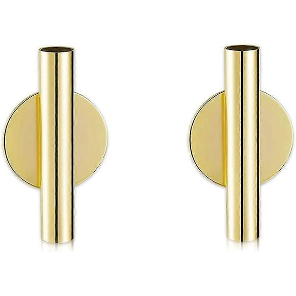 Set med 2 Metall Väggvaser, Modern Torkad Blomsterhylla för Veranda, Hem, Kontor