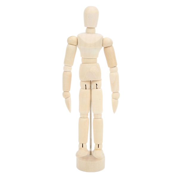 Trädocka 14 Roterande Led Mannequin Mänsklig Kropp Proportioner Bärbar Konstdocka för Konstnär För Skissning 5.5in(14cm)