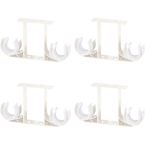 Set med 4 Gardinstångsfästen i Aluminiumlegering för 28mm Gardinstång (Mjölkvit)