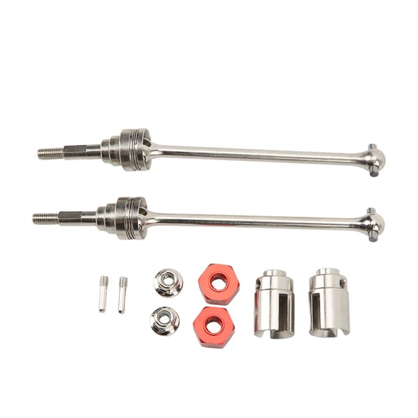 2 stk. RC drivaksel 8 mm diameter kugle RC front CVD drivaksel til TRAXXAS SLASH 1/10 RC bil sølv