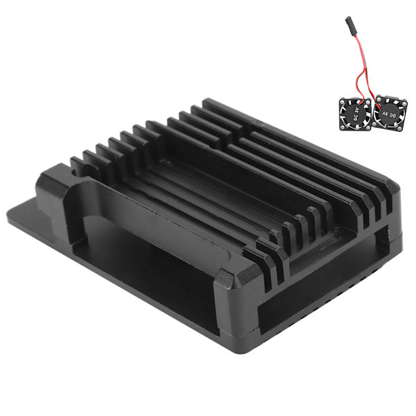 Skyddslåda i aluminiumlegering för Raspberry Pi 3 B Typ 2b 3b Chassi Kylfläkt
