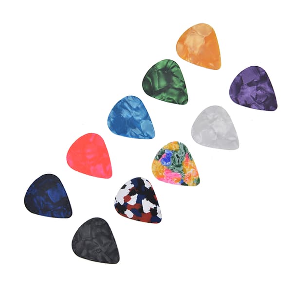 10 st Gitarrplektrum Boost Bas Bärbar Färgglad Retro Kosmisk Stjärnhimmel Mönster Gitarrplektrum för Bas Banjo Ukulele 0,46 mm Silverlåda