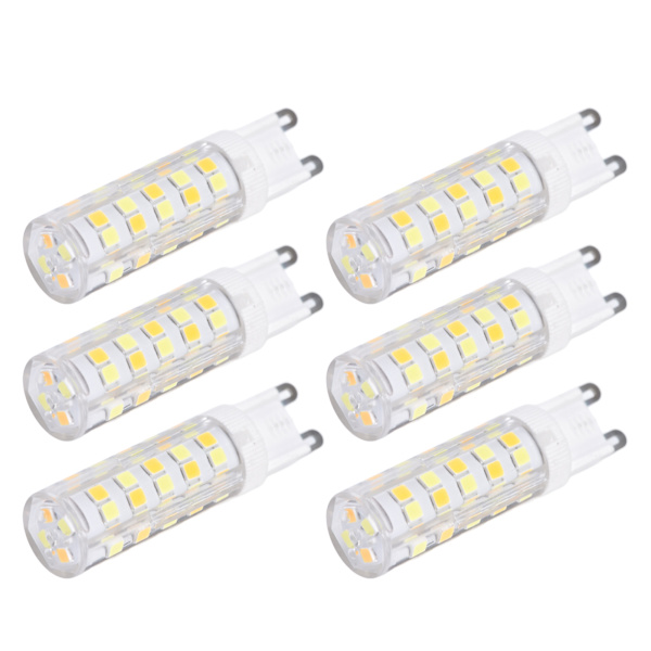 10 stk. G9 220V LED-pære, dæmpbar keramisk LED-pære, erstatter halogenpære til lysekrone G9 7W 64LED